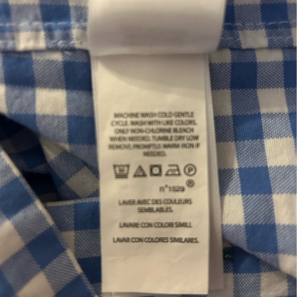 Polo by Ralph Lauren Blue and Green Casual Button Down Shirt Size 14-16 - Picture 13 of 13